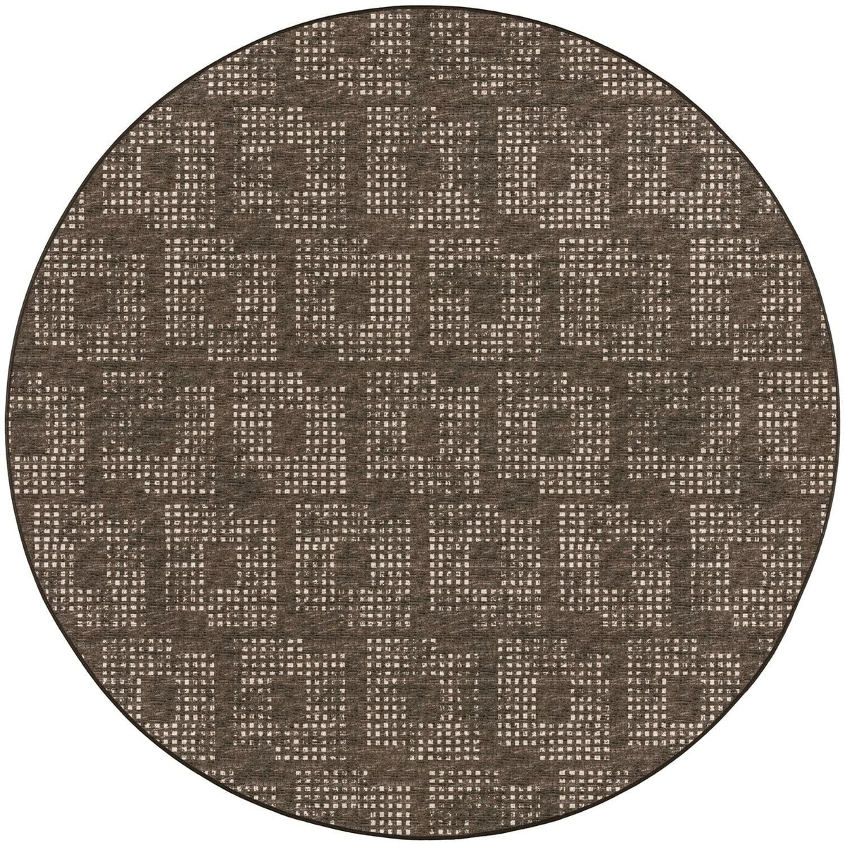 Delano Da1 Brown Transitional Rug Round 10' X 10'