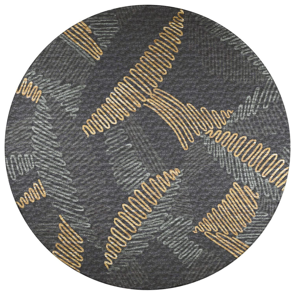 Sedona Sn11 Grey Transitional Rug Round 6' X 6'