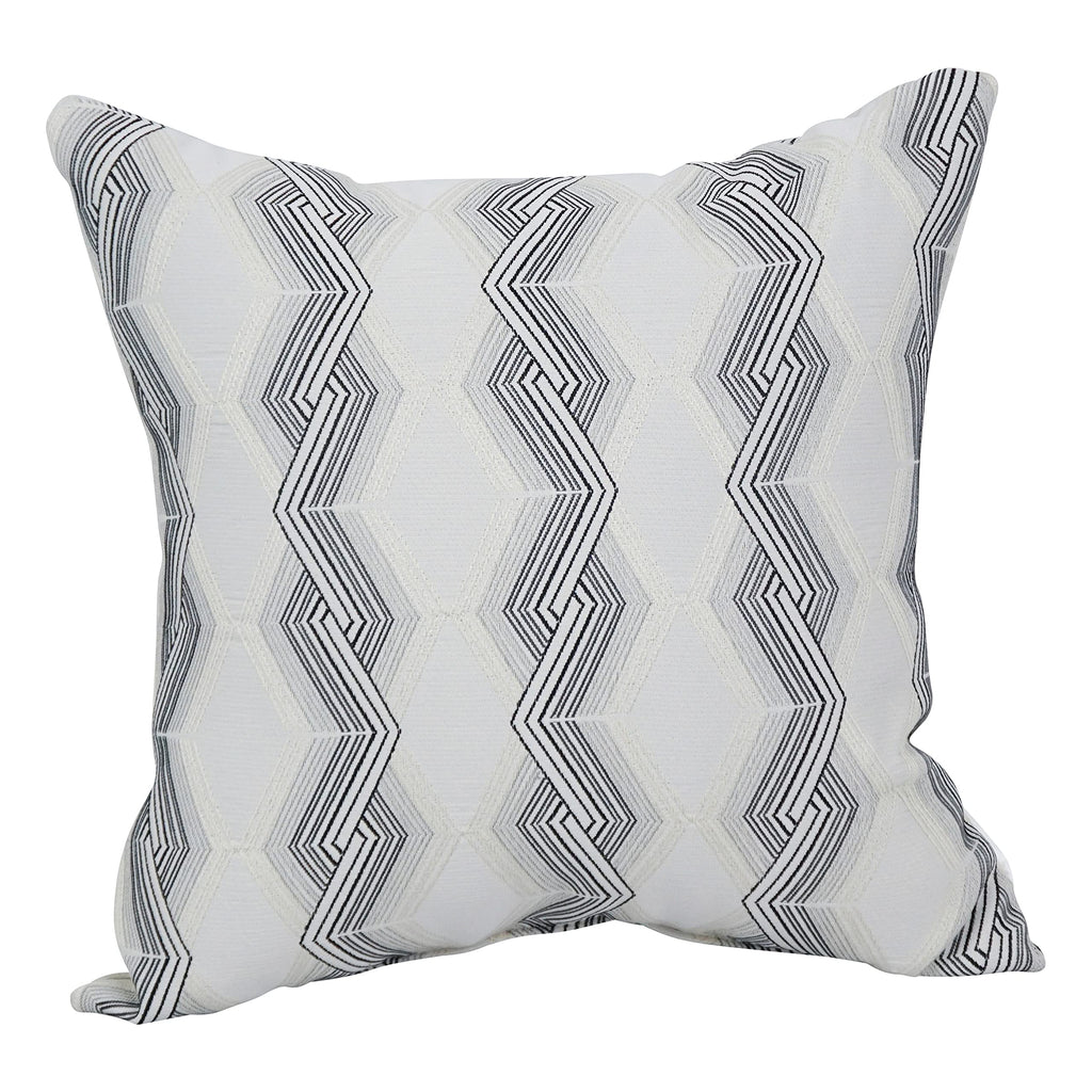 Blazing Needles Square Polyester Jacquard Throw Pillow, 17", Zae Granit