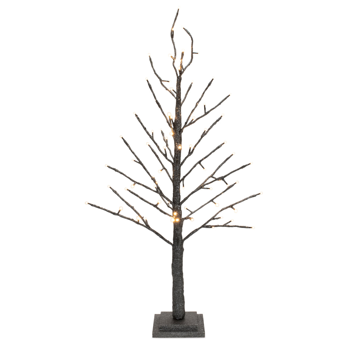 Melrose 36-inch Twig Christmas Tree with 78 LED Lights, Black Paper Holiday Decoration, Model 91379