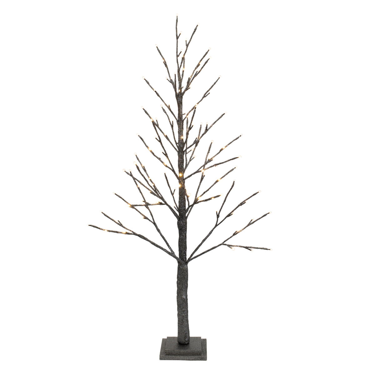 Melrose Paper 114 Led Lights Twig Christmas Tree, 4-Foot Height, Black, Holiday Season Decoration