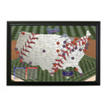 Push Pin Travel Maps Customizable Wall Art - Baseball Adventures - Black Frame - Framed Pin Map, Includes 150 Pins - Handcrafted