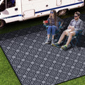 Outdoor Camping Rug Waterproof 9x12FT, Large Reversible Stain&UV Resistant Plastic Straw RV Rug for Outside Patio Pool Deck Beac