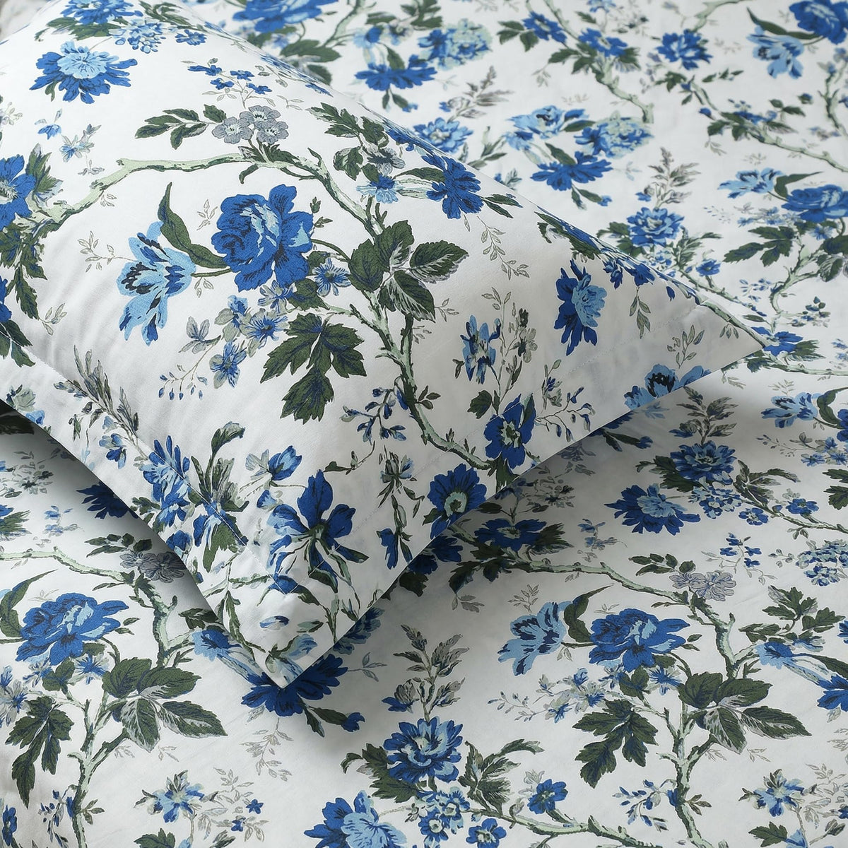 Mafatlal Saanjh 144 TC Cotton Double Bedsheet 90x100 Inch | Soft Floral Printed Bed Sheet | Breathable Comfort Fabric | 2 Pillow
