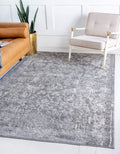 Rugs.com Oregon Collection Rug - 5 x 8 Gray Low-Pile Rug Perfect for Living Rooms, Large Dining Rooms, Open Floorplans
