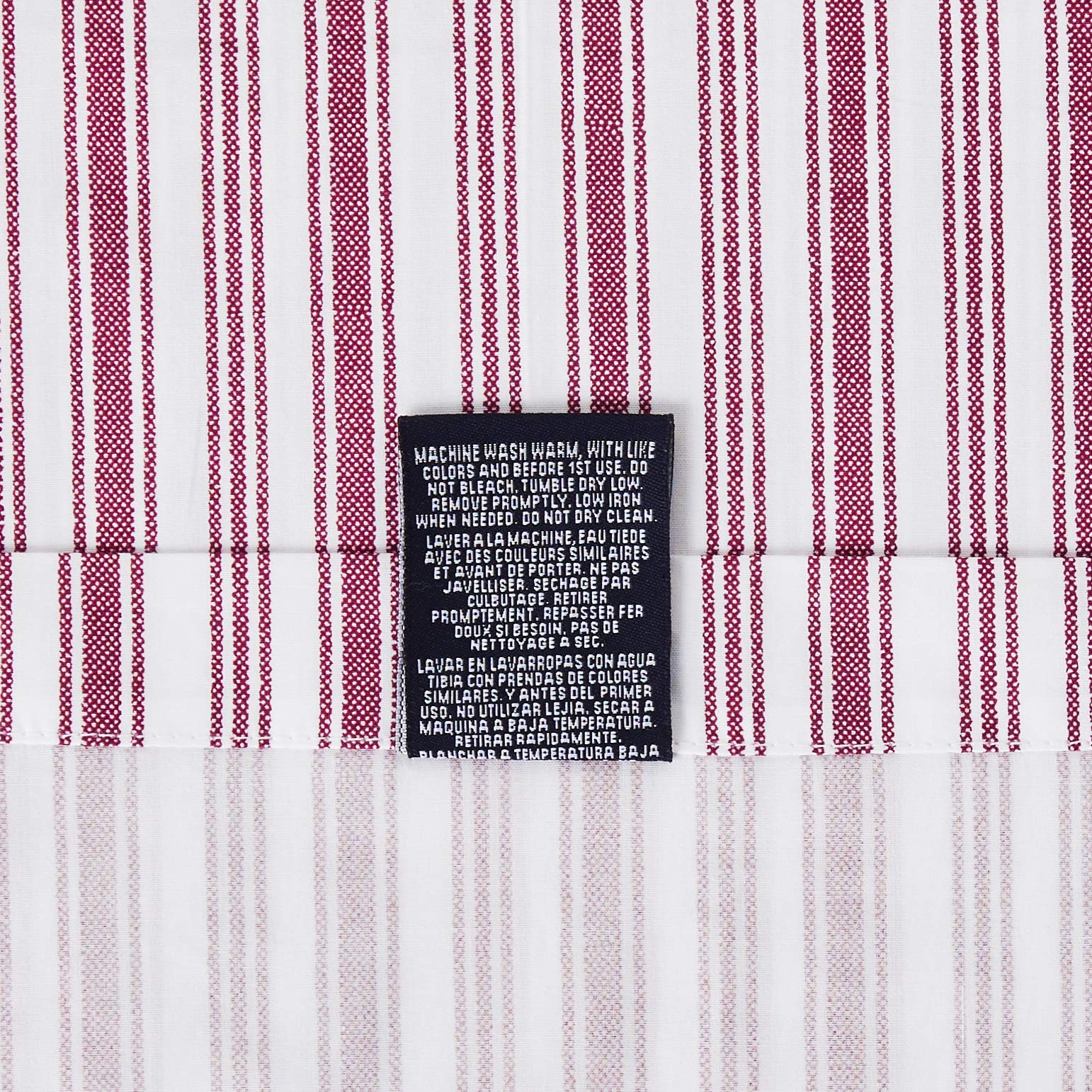 Nautica - Queen Sheets, Cotton Percale Bedding Set, Casual Home Decor (Coleridge Stripe Red, Queen)