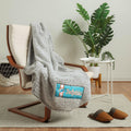 Foco Miami Dolphins Nfl Big Logo Cloud Sherpa Blanket