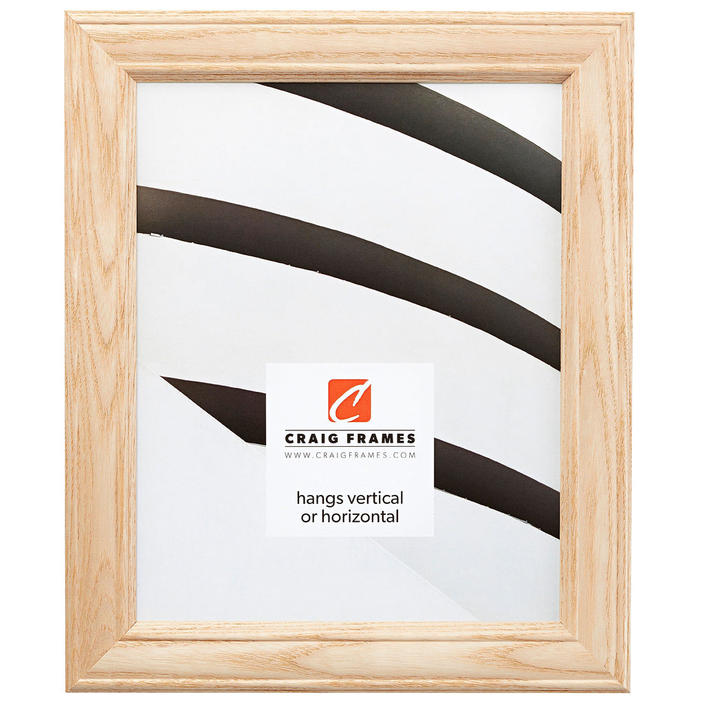 Craig Frames 59504RAW 12 by 16-Inch Picture Frame, Wood Grain Finish, 1.25-Inch Wide, Raw Ash