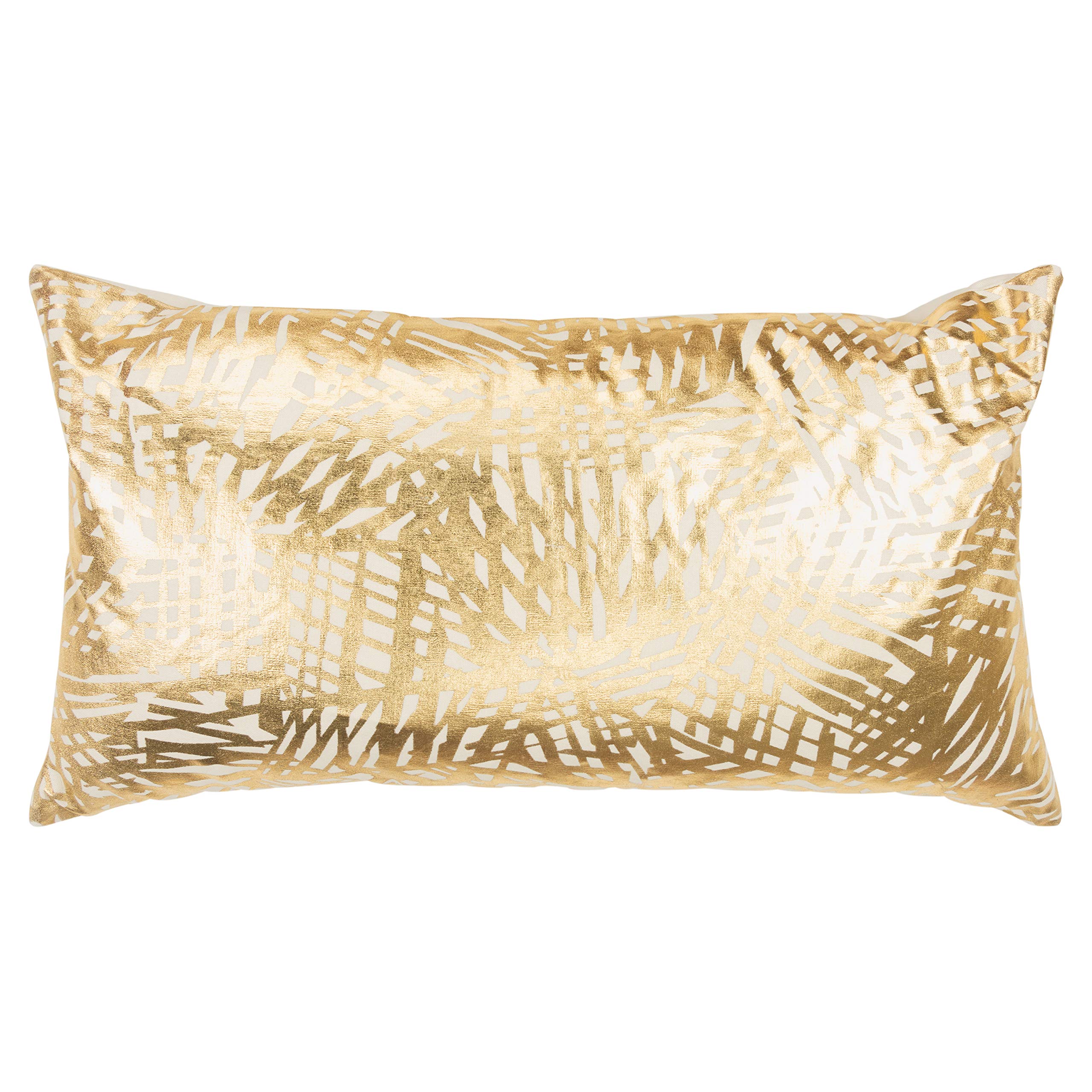 Rizzy Home 14" x 26" Poly Filled Pillow with Cotton Cover in Gold