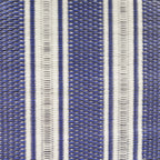 Mad Mats Geometric Outdoor Rug, Reversible Plastic Mat (4' X 6', Vertical Stripe - Blue/White)