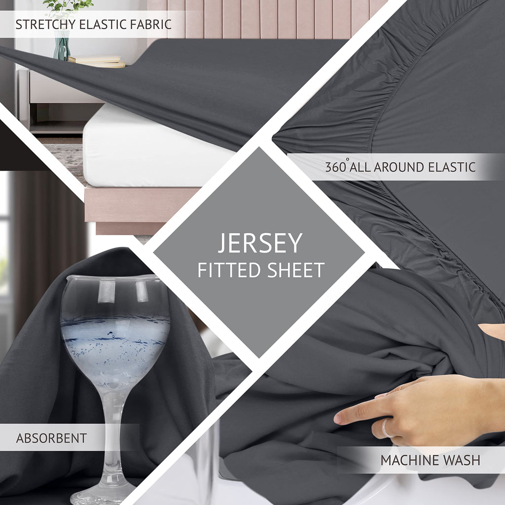 Utopia Bedding Full Sheet Set - Jersey Knit Sheets 4 Piece Full Jersey Sheet Set - Cotton Jersey Sheets - Soft T-Shirt Stretchy