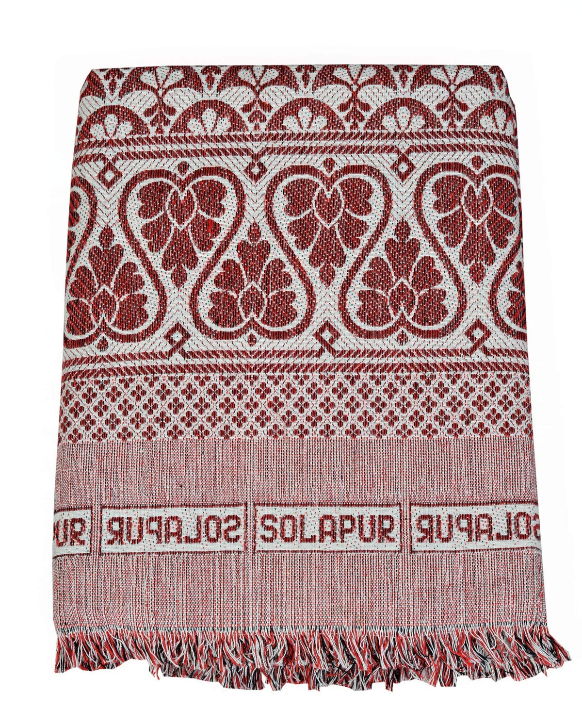 Gouri Textiles Solapur Cotton Chaddar Blanket 58 X 88chaddars (maroon), skinfriendly, Pack of 1