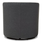 Baxton Studio Finley Mid Century Modern Fabric Upholstered Swivel Armchair, Grey