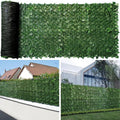 Artificial Ivy Fence Privacy Screen With Mesh Back, 59' X 118' Faux Ivy Vine Leaf Fence Panels, Balcony Privacy Screen, Hedge