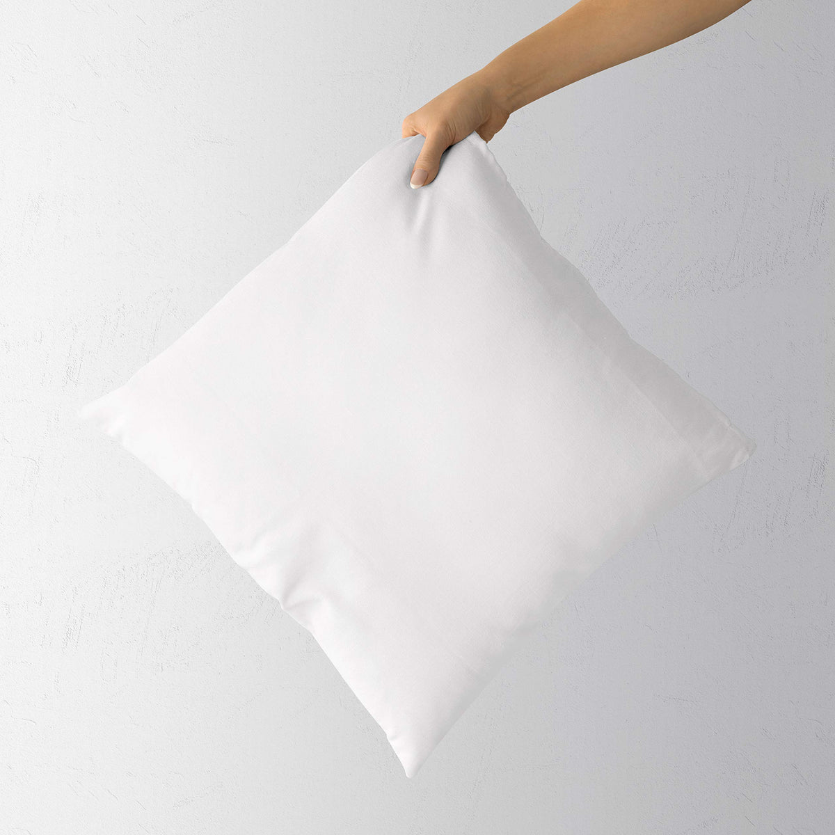 Cushion Cover Set Of 2 Covers For Sofa Couch Bed Deevan Chair White 24X24 Inch (60X60 Cm) Cotton Plain Removable Cover, Inser