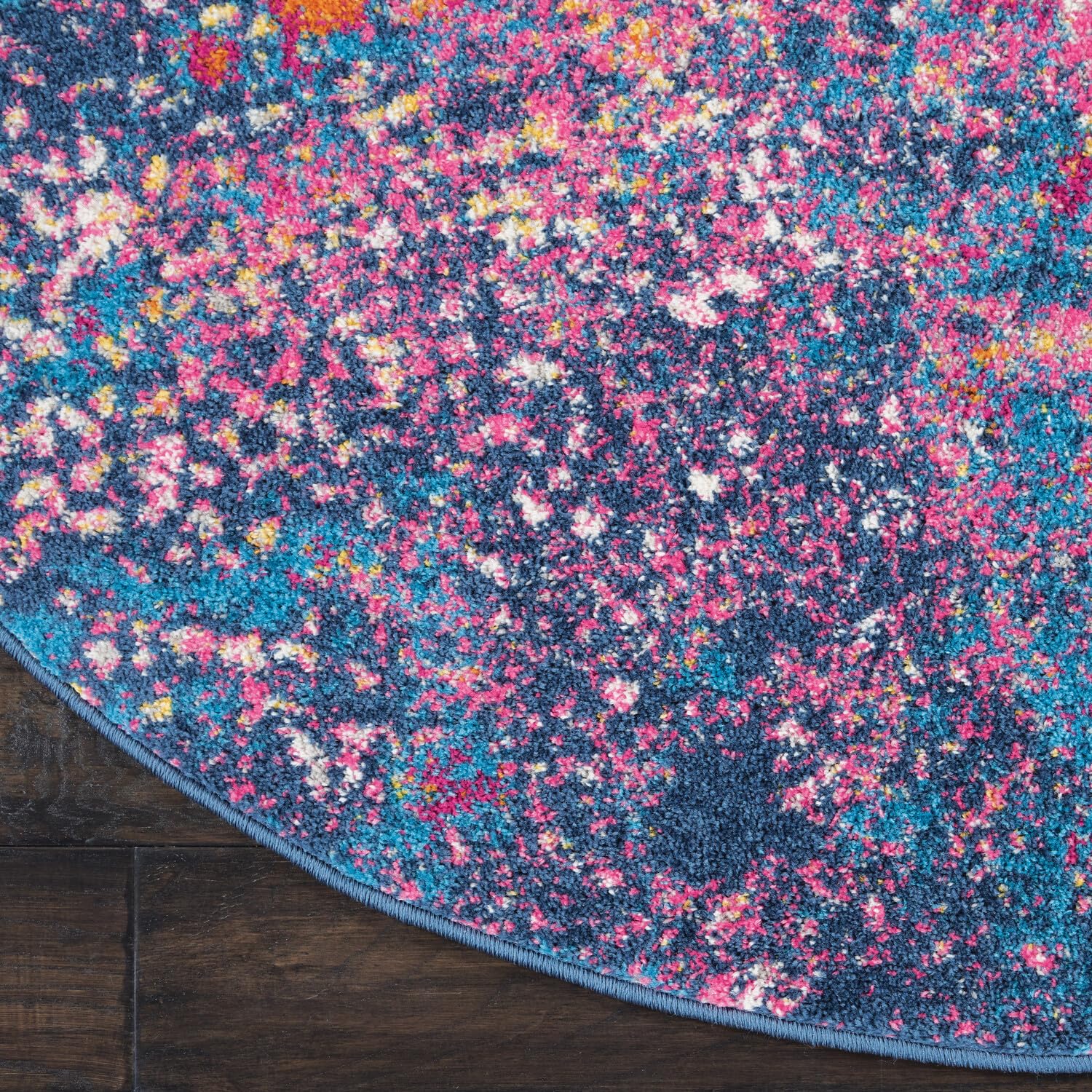 Nourison Passion Sunburst 8' X Round Area-Rug, Modern, Abstract, Easy-Cleaning, Non Shedding, Bed Room, Living Room, Dining Room