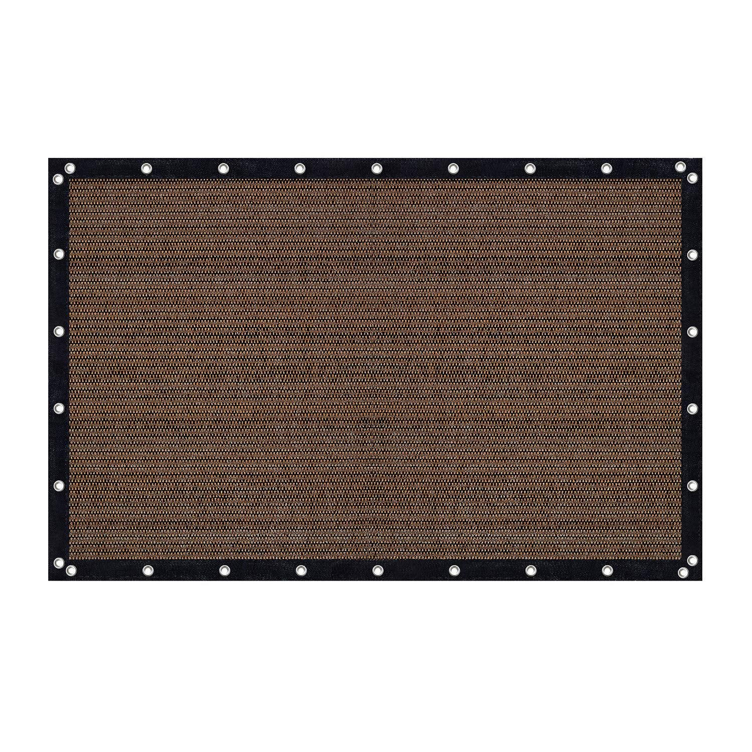 Vicllax Shade Fabric Sun Shade Cloth Privacy Screen With Grommets For Patio Garden Pergola Cover Canopy 8X12 Ft, Mocha