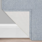 Eclipse Cara Grommet Top Curtains For Bedroom, Single Panel, 50'' X 63'', Denim
