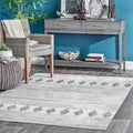 nuLOOM Tinsley Faded Geometric Banded Accent Rug, 3 x 5, Grey, Rectangular, 0.4 Thick
