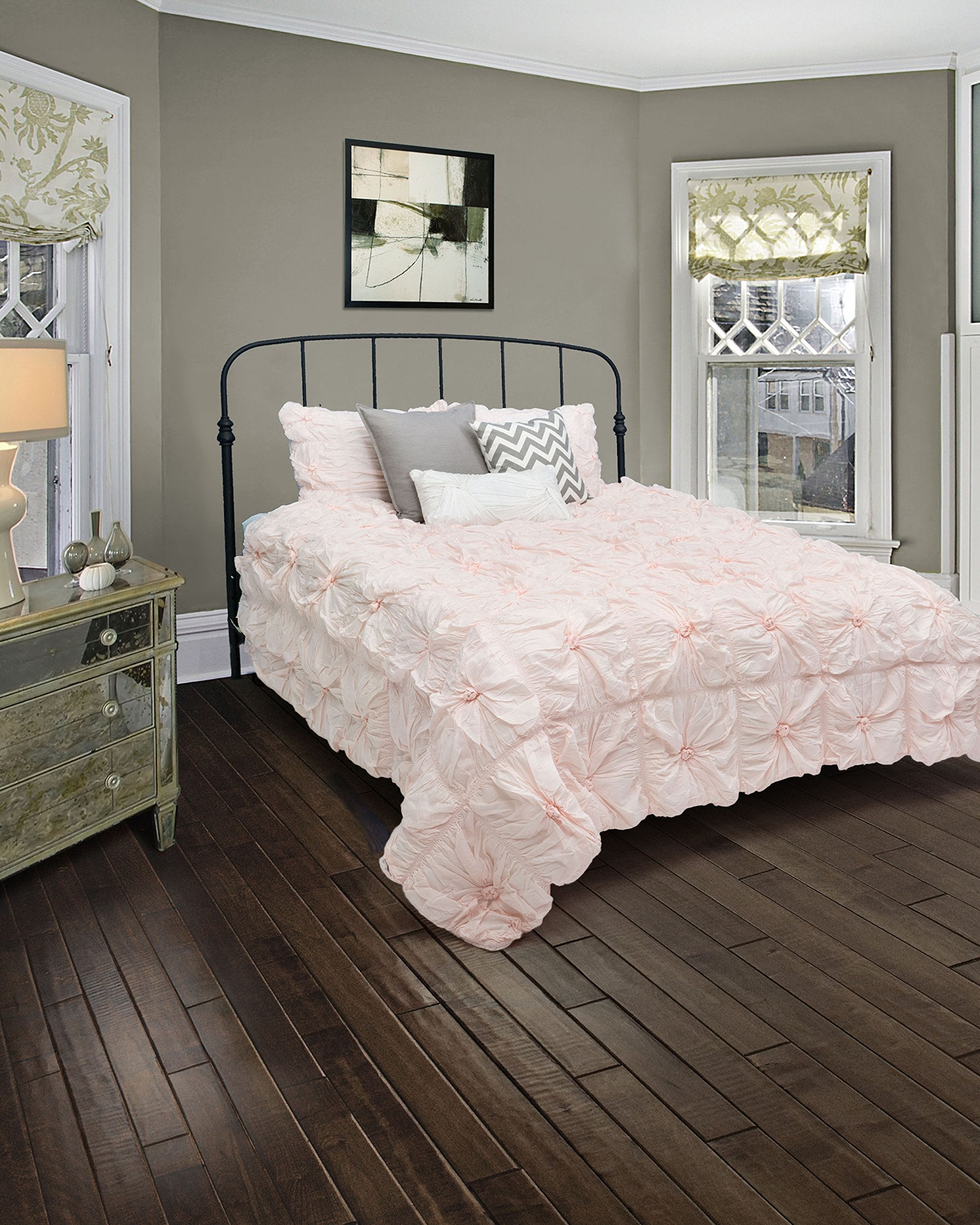 Rizzy Home | BT1392 | Polyester Comforter | 68"x86" Pink Solid
