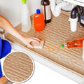 Xtreme Mats Waterproof Under Sink Mat (Beige 37 1/4 x 19 1/4) Shelf Liner Cabinet Liner for Home Bathroom Vanity Cabinets Plumbi