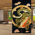 LIGICKY Japanese Noren Curtain Japanese Style Doorway Curtain Panel Traditional Chinese Dragon Flying on the Cloud Printed Door 
