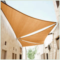 Colourtree 22' X 22' X 22' Sand Triangle Ctapt24 Sun Shade Sail Canopy Mesh Fabric Uv Block Upf50 - Commercial Heavy Duty - 190