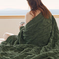 Bedsure Cable Knit Throw Blanket for Couch Bed - Breathable Chenille Chunky Knit Throw Blanket for Decorative Gift, GentleSoft C