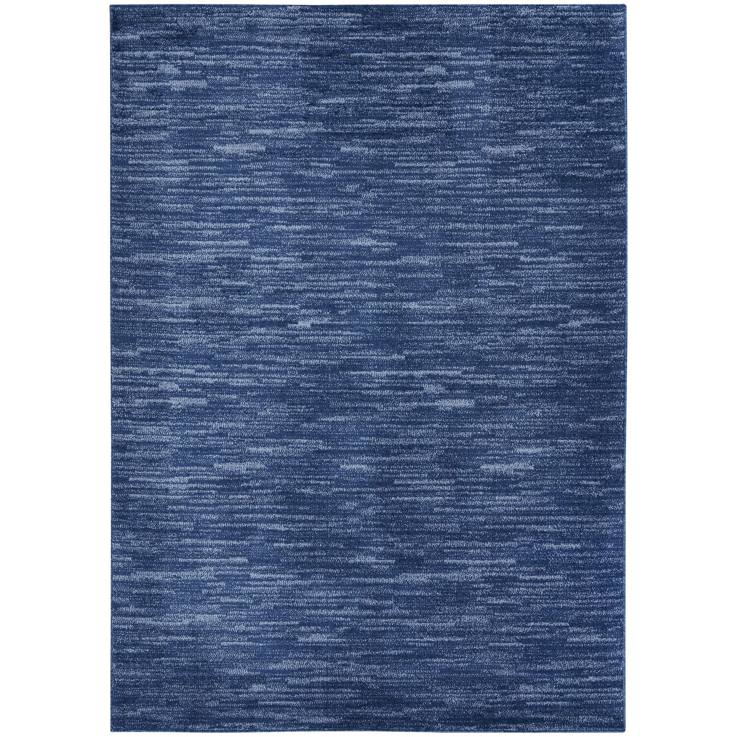 Nourison Essentials Indoor/Outdoor Navy Blue 5' X 8' Area Rug, Easy Cleaning, Non Shedding, Bed Room, Living Room, Dining Room,