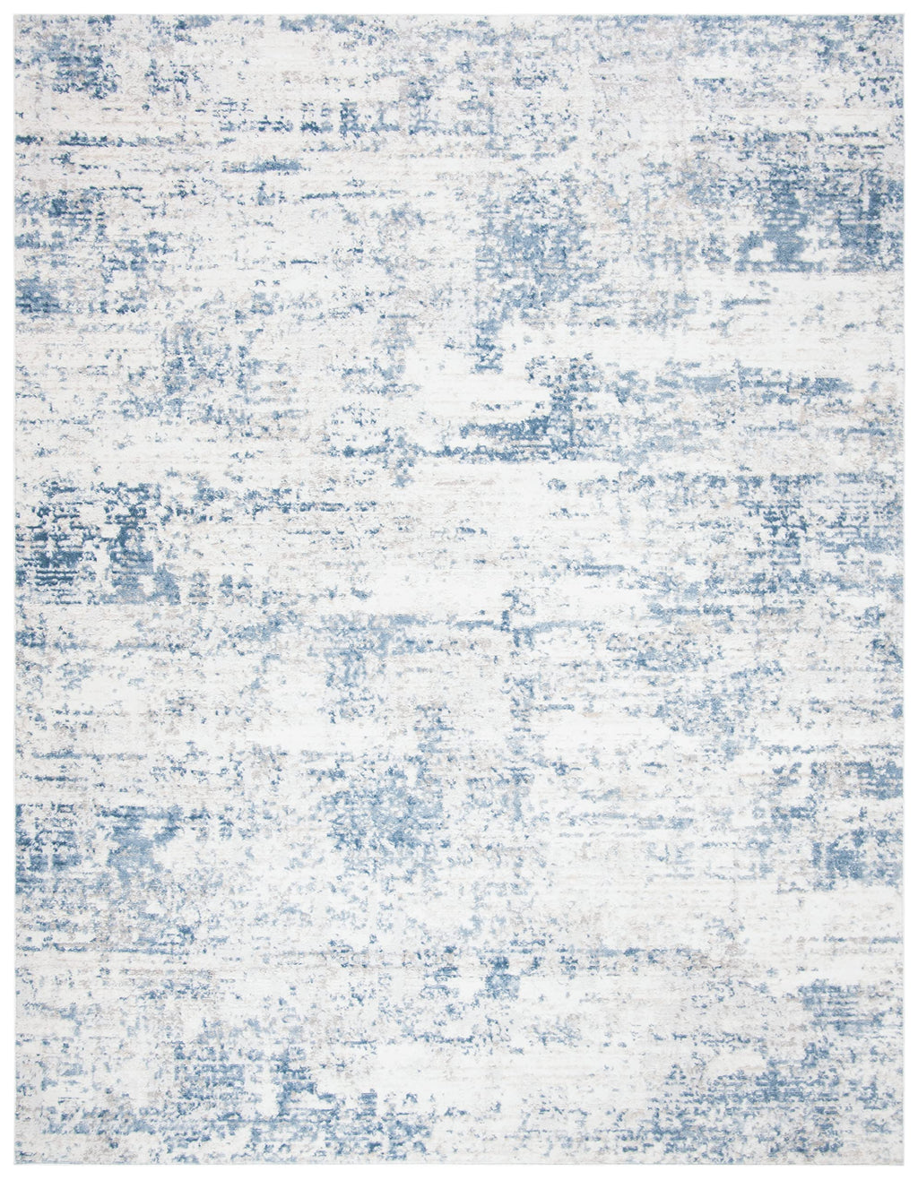 Safavieh Amelia Collection Area Rug - 9' X 12', Ivory & Blue, Modern Abstract Design, Non-Shedding & Easy Care, Ideal For High T