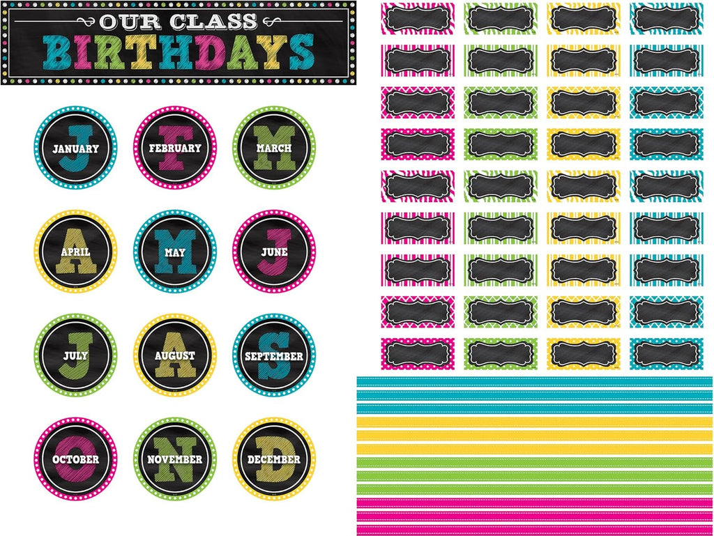 Teacher Created Resources Chalkboard Brights Mini Bulletin Board Set, 21 X 5 Inch, Multicolor