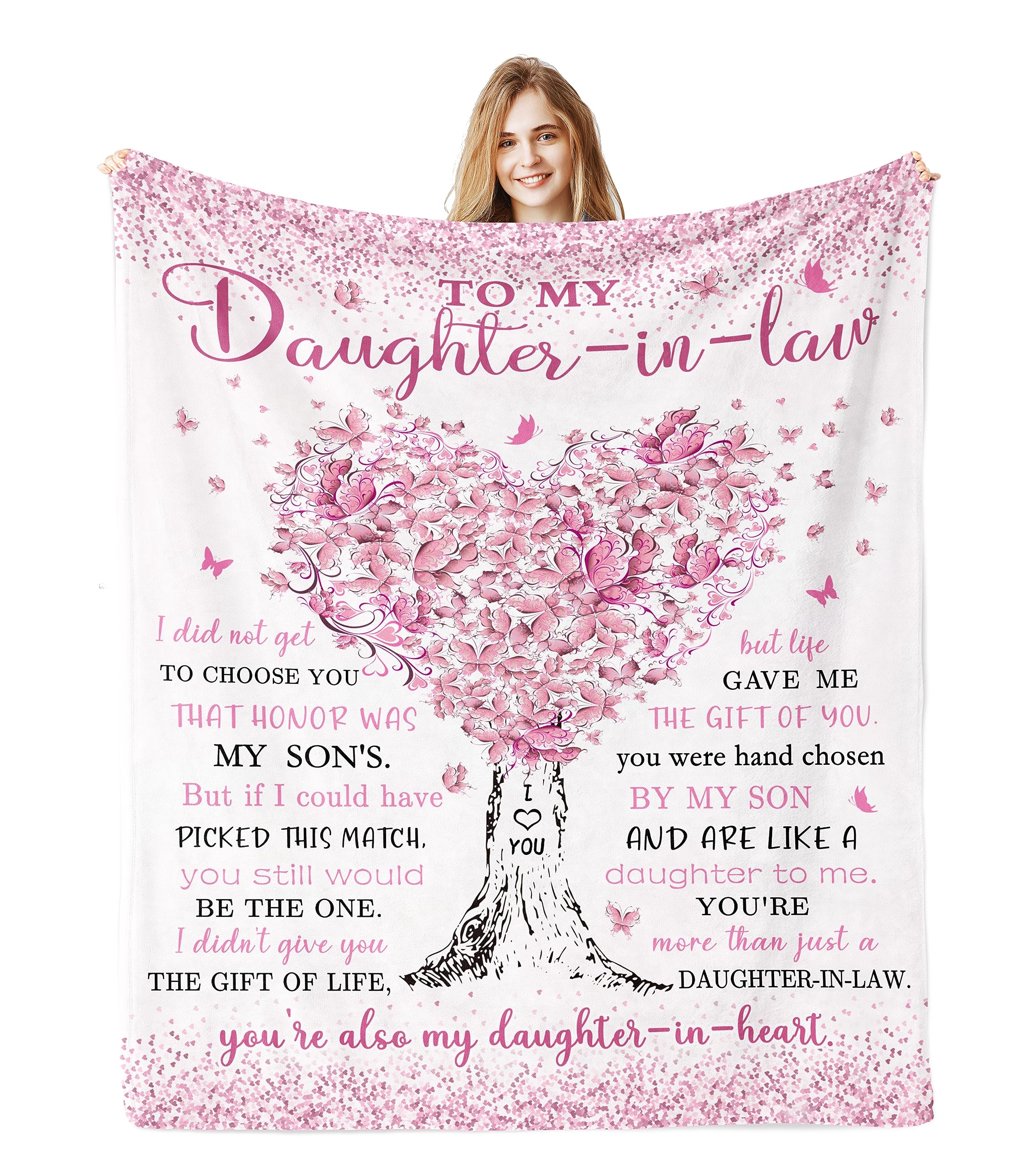 Jamfind Daughter In Law Gifts, Gifts For Daughter In Law Blanket 60'X 50', Daughter In Law Birthday Wedding Gifts Unique, Gift