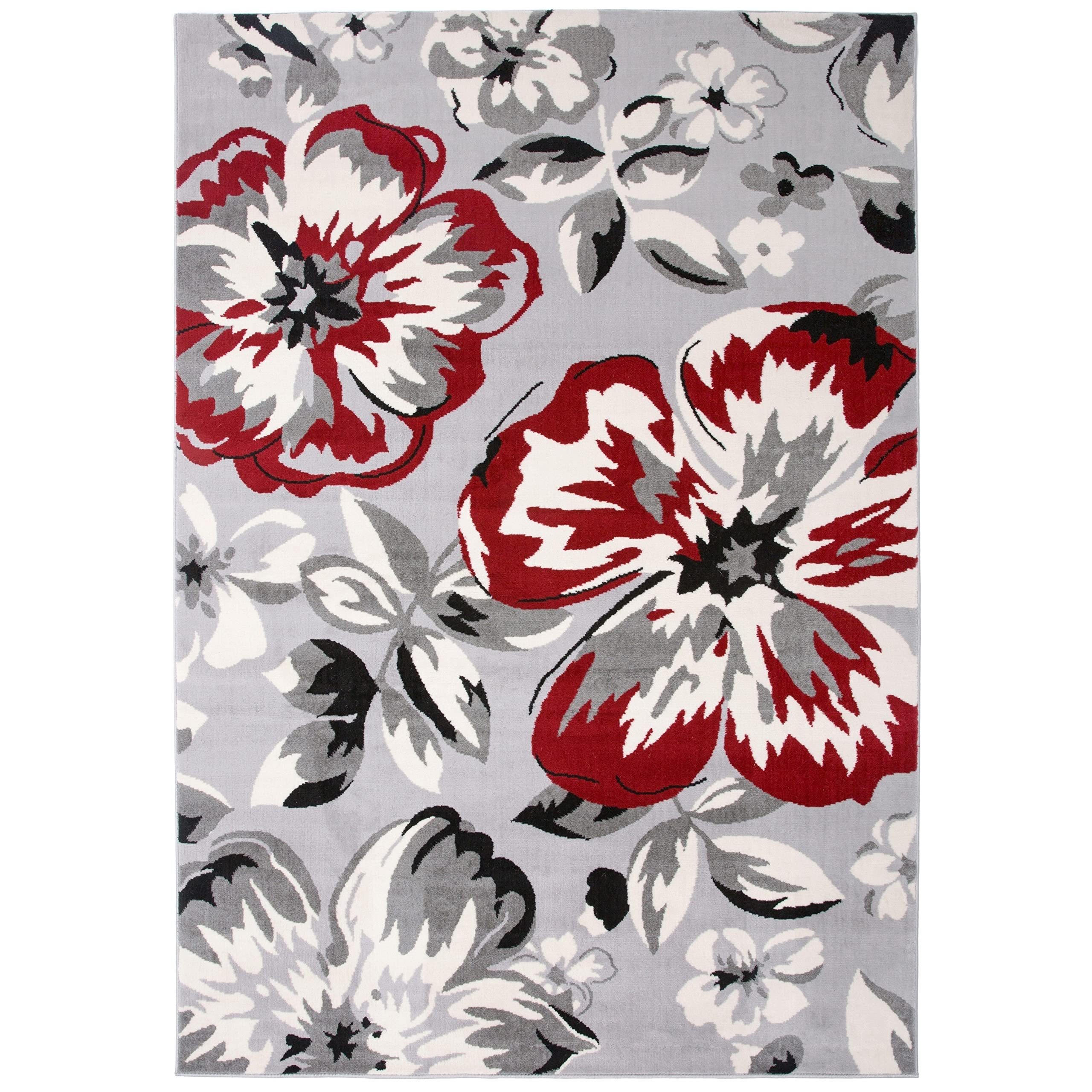 Rugshop Modern Floral Runner Rug 2 X 7 2 Red