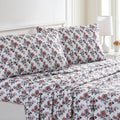 Modern Threads Printed 3-Piece Extra Soft Bedding Sheets & Pillowcase Set, Deep Pocket Up To 16 Inch Mattress Rose Bloom Twin