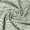 Chardin Home - Sage Green & Ivory Braided Waffle Weave Throw, 50X60 In Recycled Cotton- Large, Wearable, Breathable, Skin-Friend