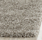 Safavieh Milan Shag Collection 3' Square Grey Sg180 Solid Non-Shedding Living Room Bedroom Dining Room Entryway Plush 2-Inch Thi