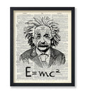 Poster Master Dictionary Art Poster - Albert Einstein Print - Portrait Art - Science Art - Gift for Student & Teacher - Wall Dec