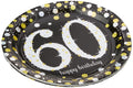 Amscan Sparkling Celebration 60 Round Prismatic Plates, 9'', Pack of 8, Multicolor