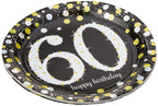 Amscan Sparkling Celebration 60 Round Prismatic Plates, 9'', Pack of 8, Multicolor
