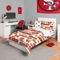 Foco San Francisco 49Ers Nfl Retro Bed In A Bag Comforter Bedding 5 Piece Twin Set