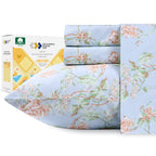California Design Den Floral Sheets For Twin-Xl Size Bed - 100% Cotton Sheets Set, Luxury 400 Thread Count Sateen (Antique Rose)