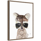 Raccoon by Madeline Jeppesen Framed Canvas Wall Art Print