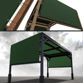 Royal Shade 7' W X 9' L Green Pergola Sun Shade Canopy Replacement Cover With Stainless Steel Weighted Rods, 95% Uv Blockage, Co