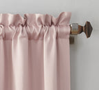 Sun Zero Easton Energy Saving Blackout Rod Pocket Curtain Panel, 40' X 63', Blush Pink