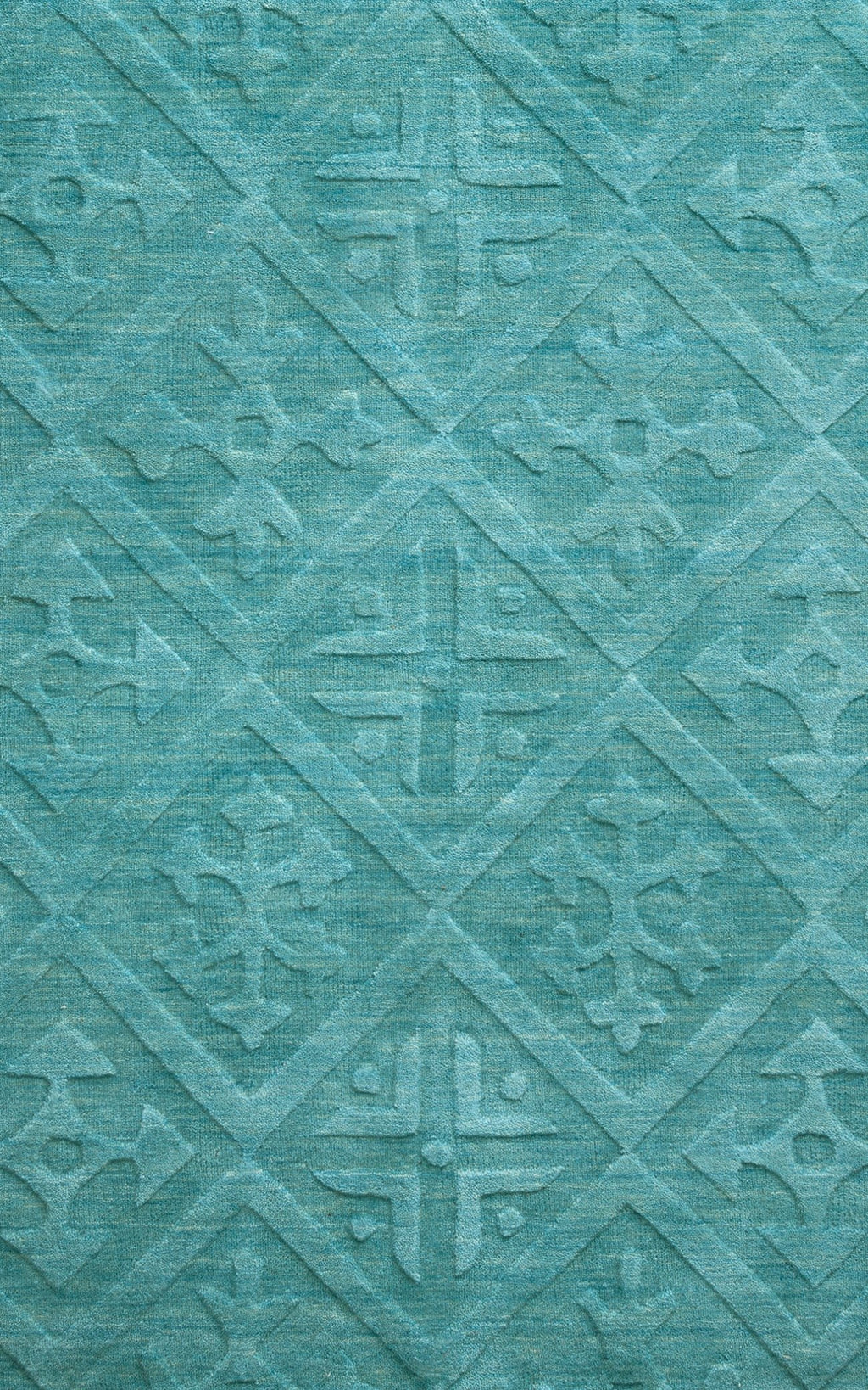 Rizzy Home | Tc8272 | Technique Collection | Wool Area Rug | 3' X 5' | Blue/Aqua Solid