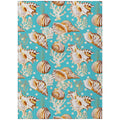 Dalyn Rugs Seabreeze Sz6 Teal Washable 2'6" X 3'10" Indoor Outdoor Area Rug, Easy Clean, Machine Washable, Non Shedding, Bedroom, Living Room, Dining Room, Kitchen, Patio Rug