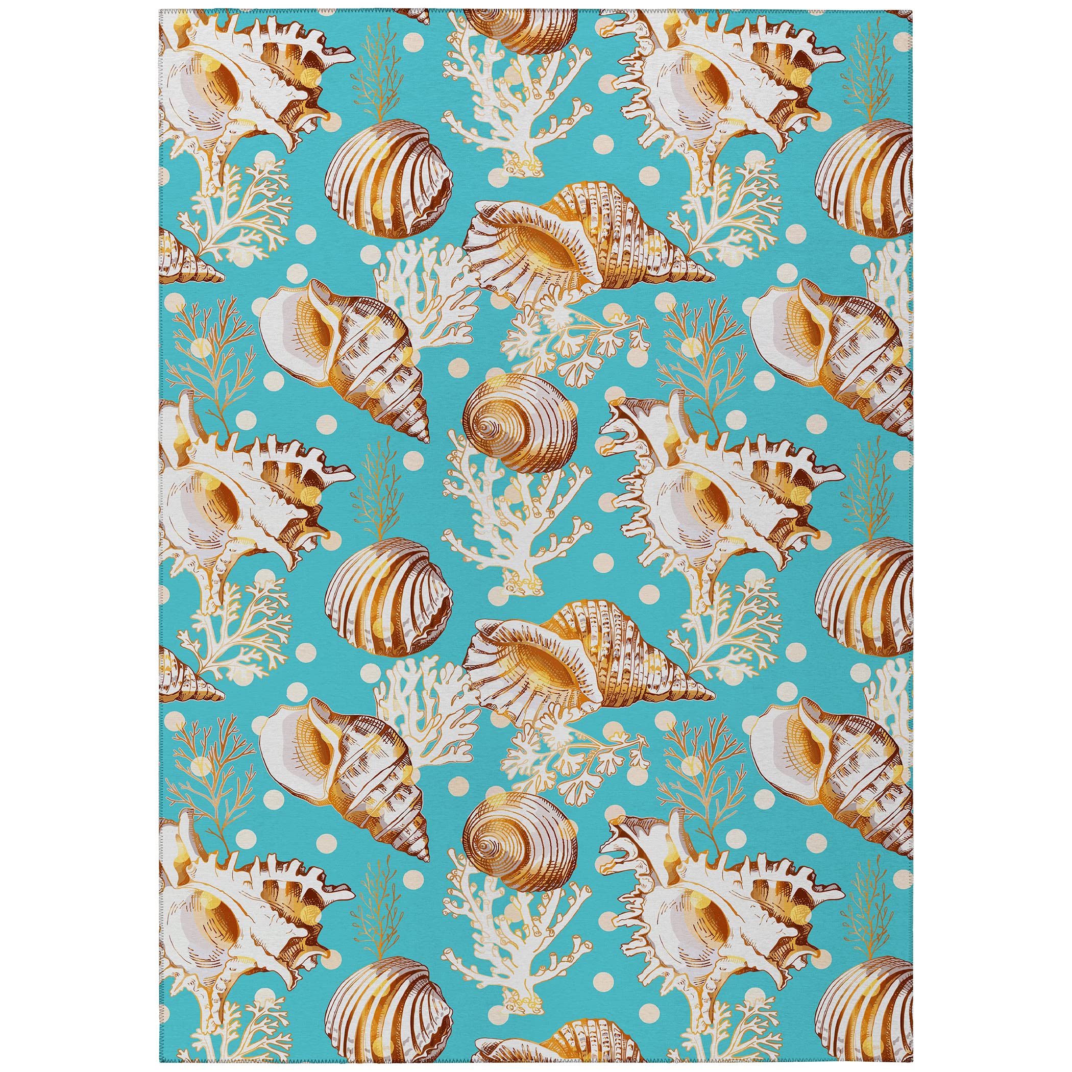 Dalyn Rugs Seabreeze Sz6 Teal Washable 2'6" X 3'10" Indoor Outdoor Area Rug, Easy Clean, Machine Washable, Non Shedding, Bedroom, Living Room, Dining Room, Kitchen, Patio Rug