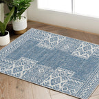 jinchan Area Rug - 2x3 Ultra-Thin Door Mat Washable Rug, Vintage Entryway Rug, Boho Rug Geometric, Non-Slip Non-Shedding Carpet 