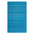 Fh Home Outdoor Rug - Waterproof, Fade Resistant, Crease-Free - Premium Recycled Plastic - Striped - Patio, Deck, Porch, Balcony