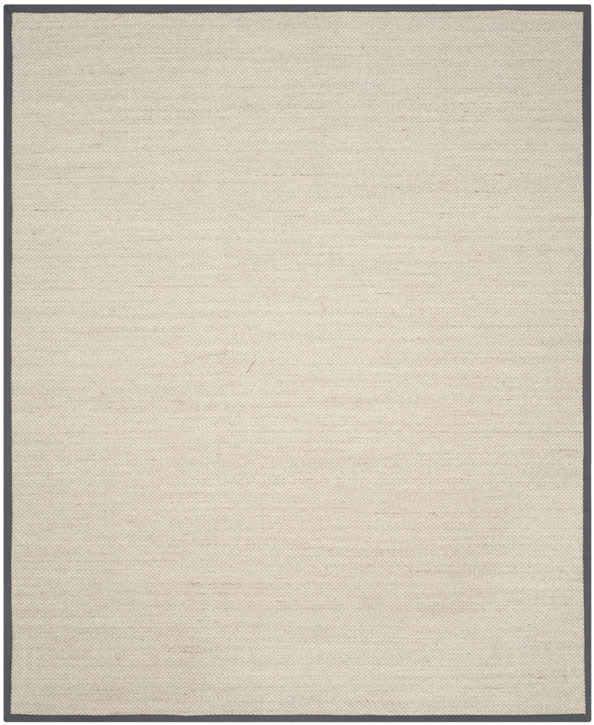SAFAVIEH Natural Fiber Collection Area Rug - 8 x 10, Marble & Dark Grey, Border Sisal Design, Easy Care, Ideal for High Traffi
